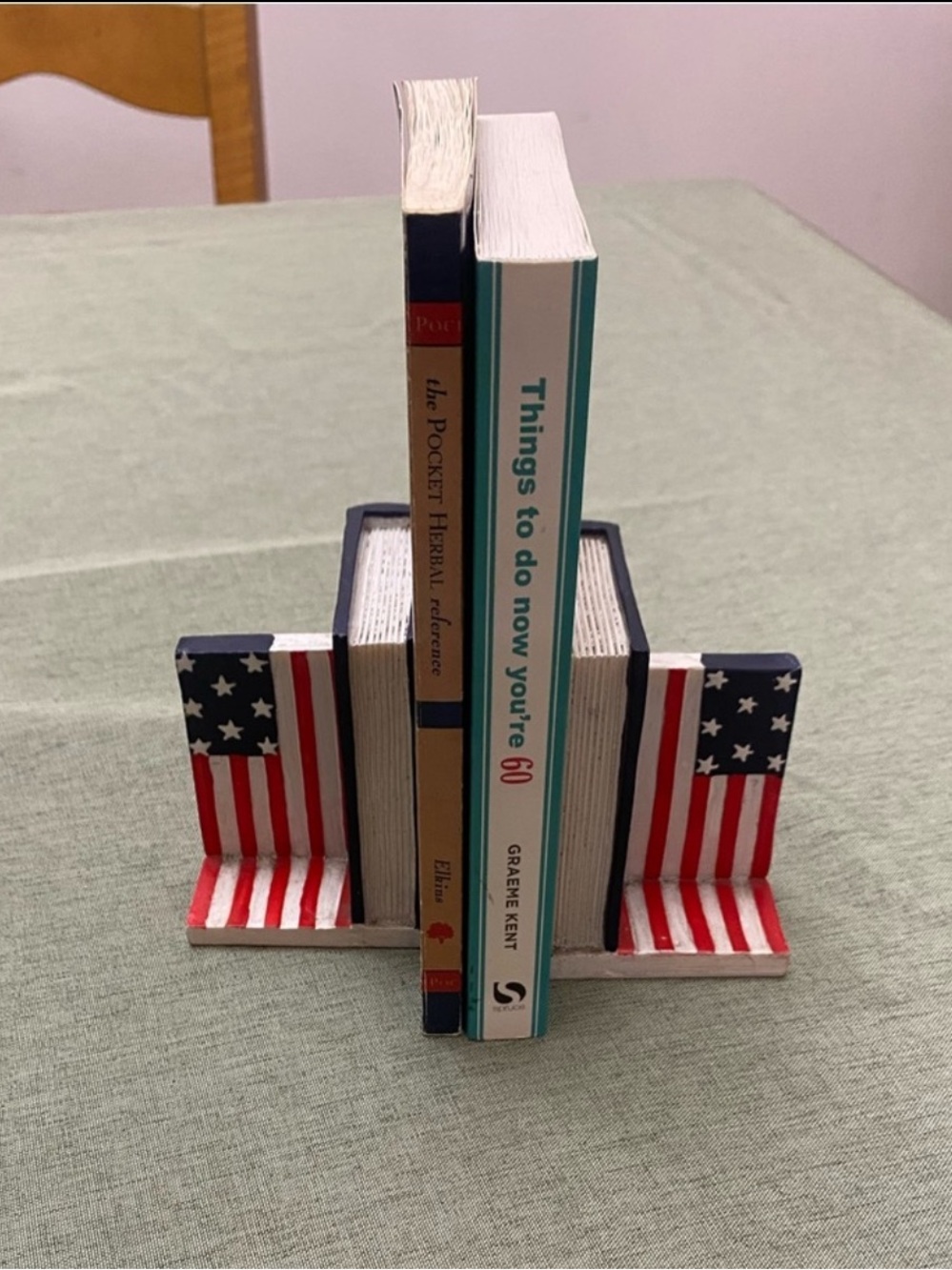 Bookends Patriotic American Flag Stars Stripes - Red White Blue